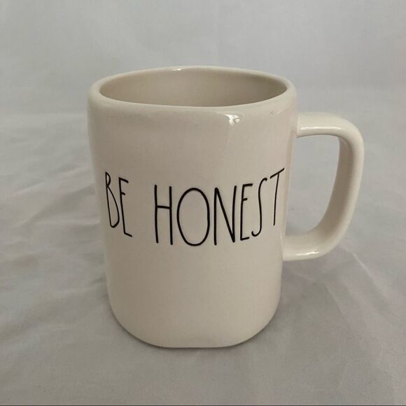 Rae Dunn Mug Be Honest Coffee Tea Home Decor Collector Neutral Classic Farmhouse - Picture 10 of 10